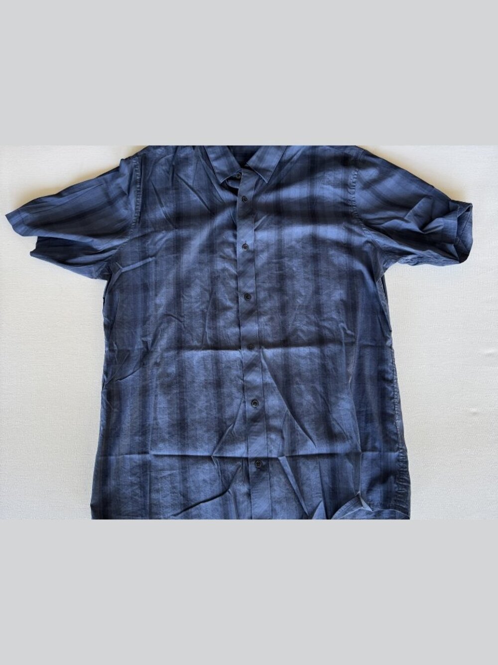Travis Mathew Button Down Shirt Blue Plaid Size L